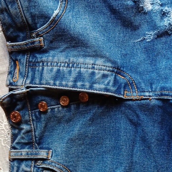 FREE PEOPLE We The Free Jean shorts button fly sz 24 clearance - Picture 2 of 6